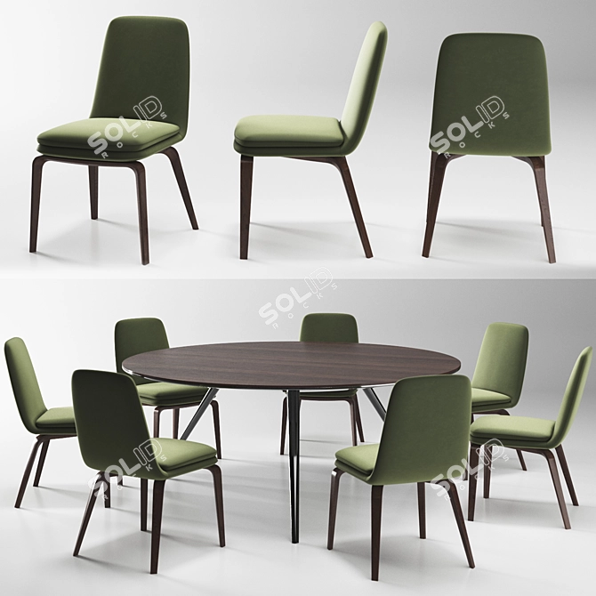 Elegant Essence: Minotti Evans & York 3D model image 1