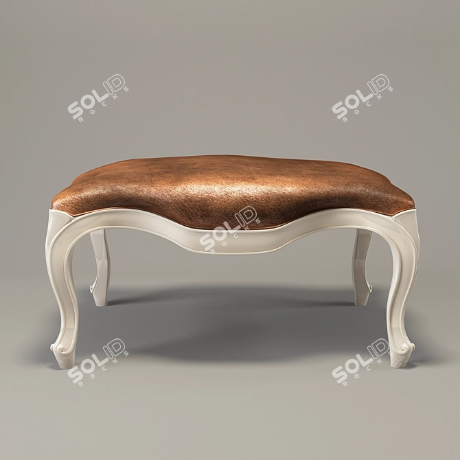 Versatile Ottoman Pouf: Louis XV Design 3D model image 2