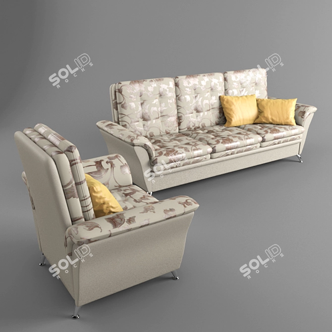 Cozy Love Sofa 3D model image 3