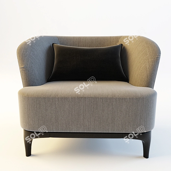 Italian Design Armchair: Elle 3D model image 2