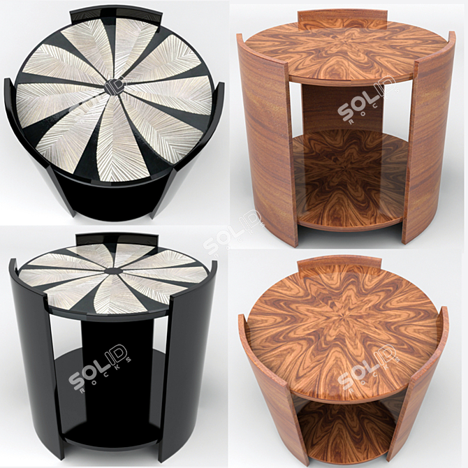Elegant Art Deco Tables 3D model image 1
