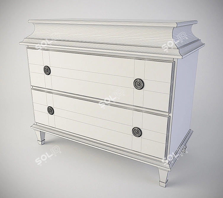 Elegant Bernhardt Auberge Dresser 3D model image 2