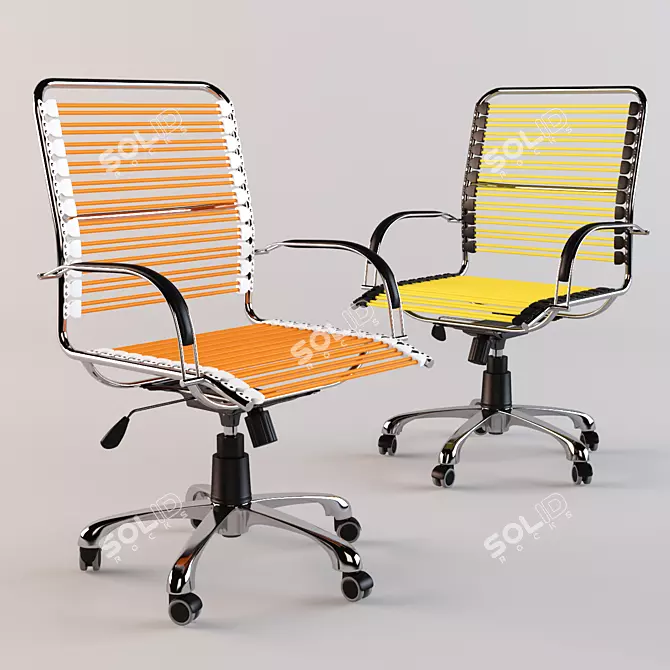 Vox Jangle Office Chair Bundle: Orange & Yellow 3D model image 1