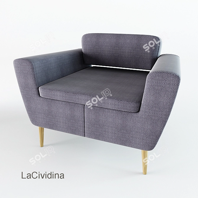 Italian Armchair Serie 50 3D model image 1