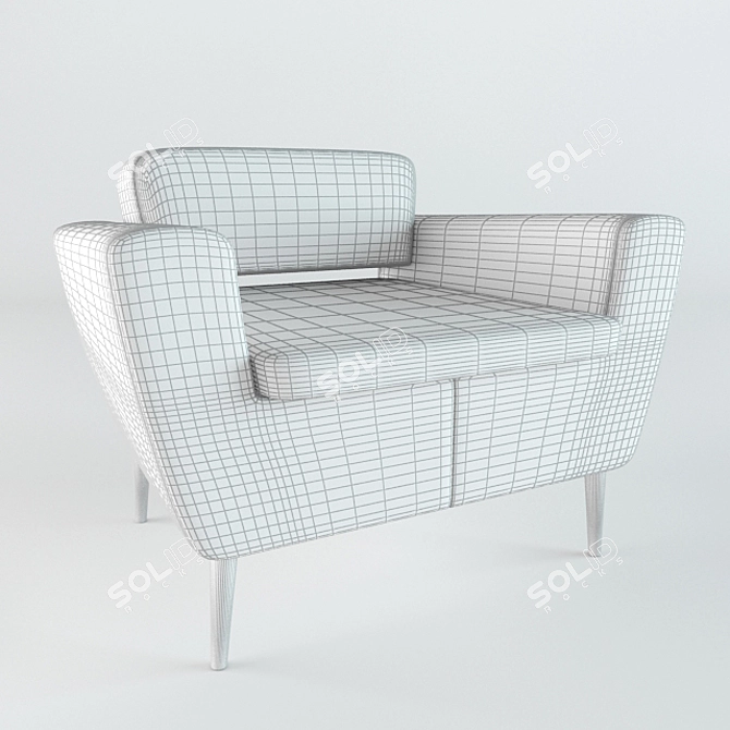 Italian Armchair Serie 50 3D model image 3