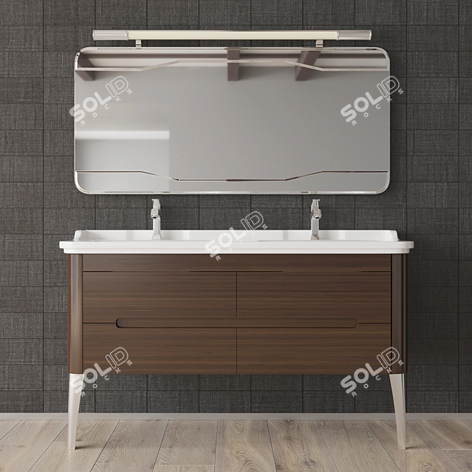 Kerasan Waldorf 150 Grohe: Stylish Bathroom Set 3D model image 1