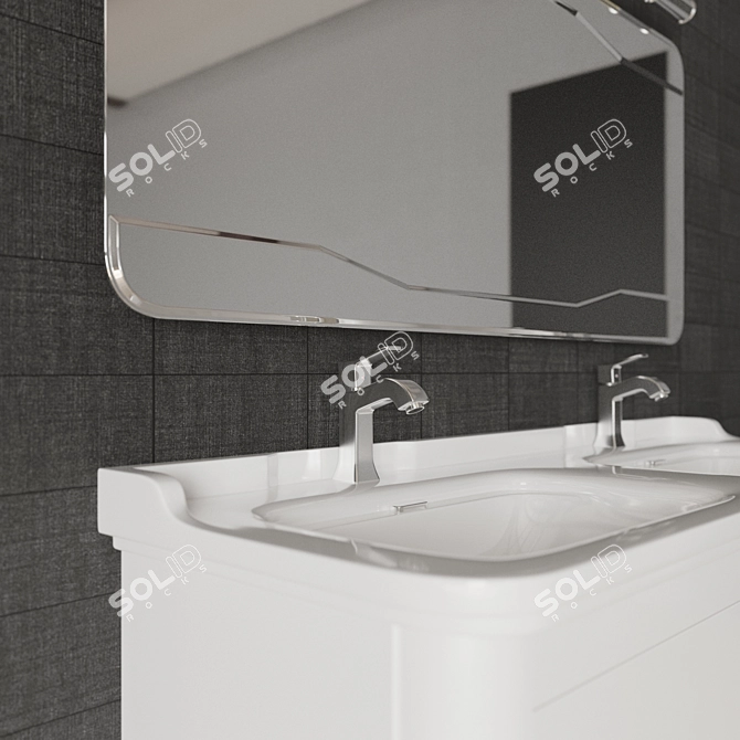 Kerasan Waldorf 150 Grohe: Stylish Bathroom Set 3D model image 2