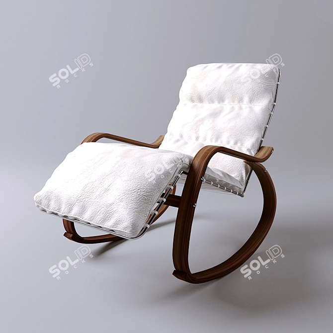 ErgoRock: Modern Rocking Chair 3D model image 1