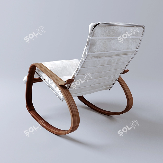 ErgoRock: Modern Rocking Chair 3D model image 2