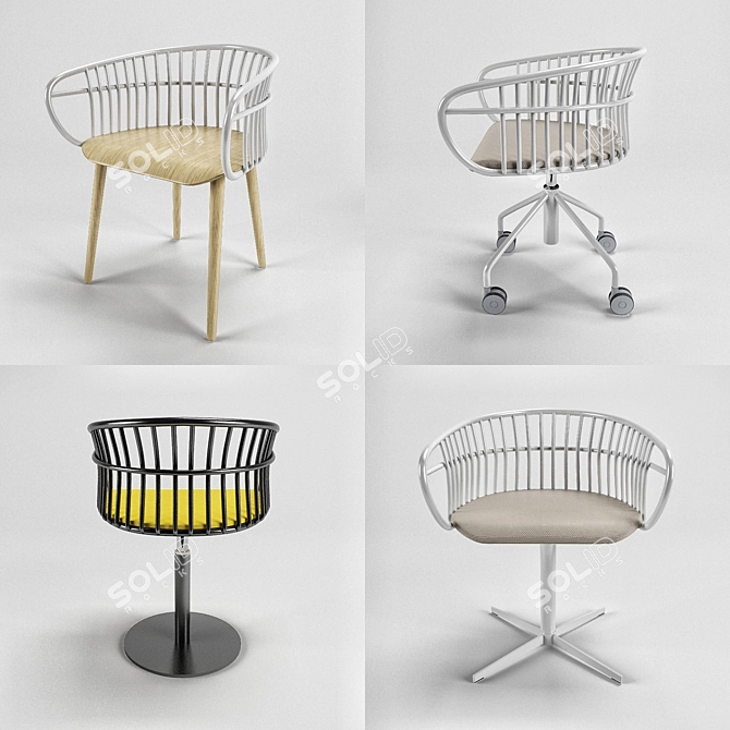 Sleek Stem Collection - Modern Elegance 3D model image 2