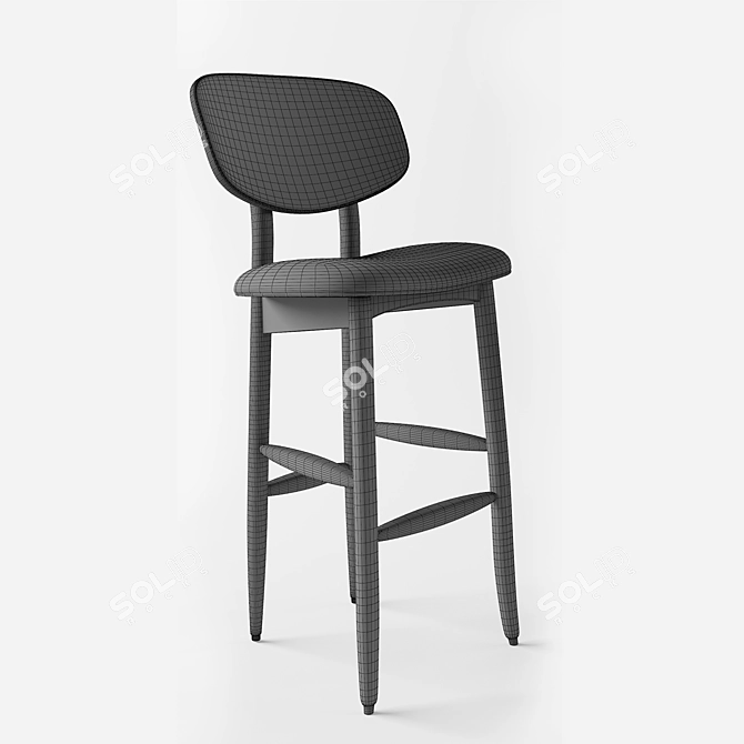 Sleek Autoban Butterfly Stool 3D model image 3