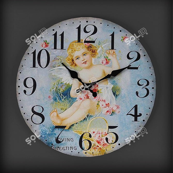 Stylish Wall Clock Collection 3D model image 2