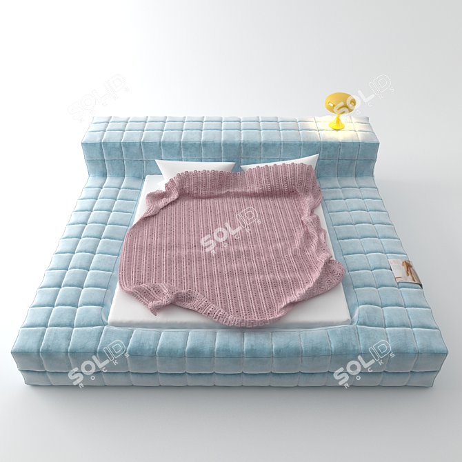 Modern Opaq Bed Frame 3D model image 3