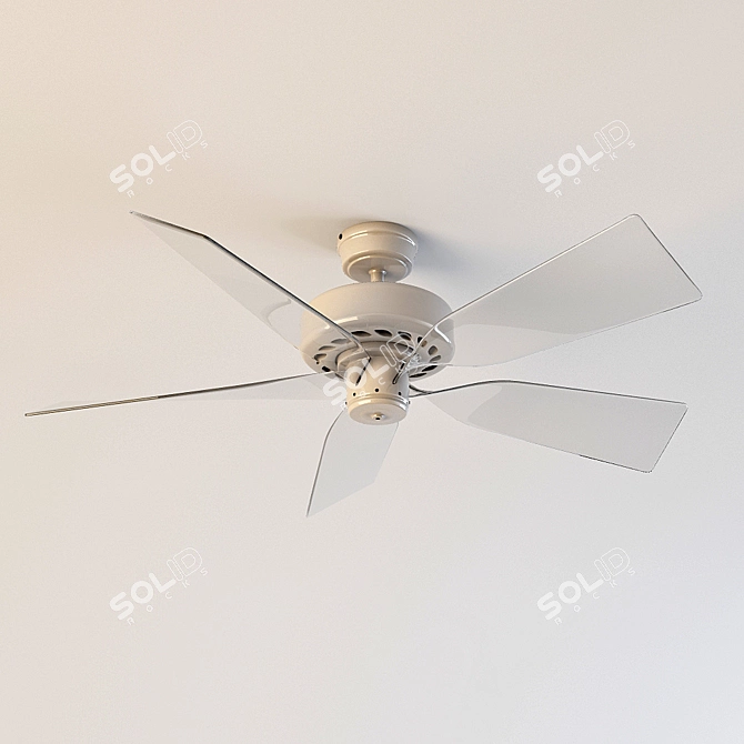 Modern Ceiling Fan 3D model image 1