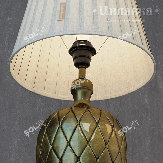 Exotic Bronze Table Lamp 3D model image 2