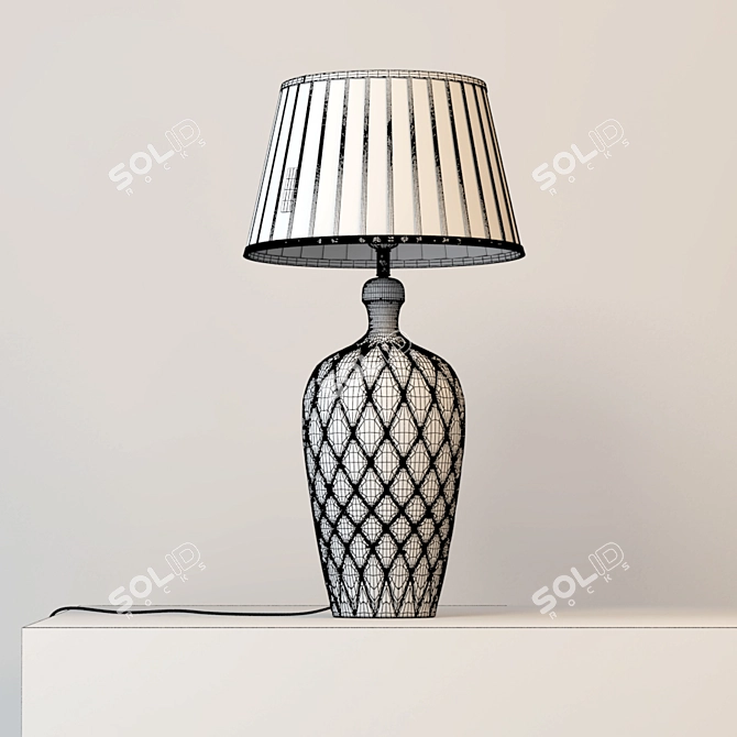 Exotic Bronze Table Lamp 3D model image 3
