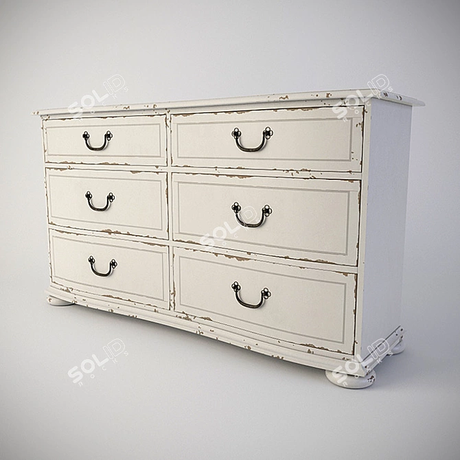 Elegant Bernhardt Auberge Dresser - Functional and Stylish 3D model image 2