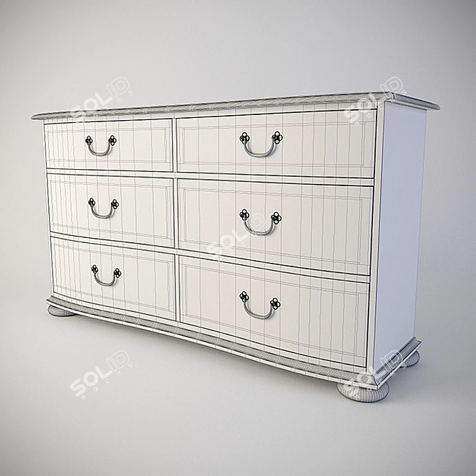 Elegant Bernhardt Auberge Dresser - Functional and Stylish 3D model image 3