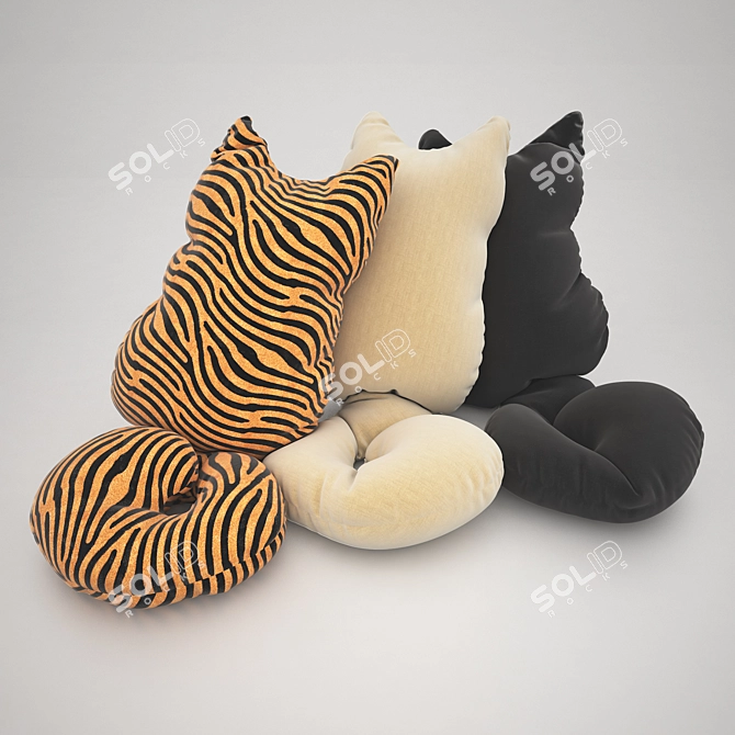 Meow Mood Pillows 3D model image 1