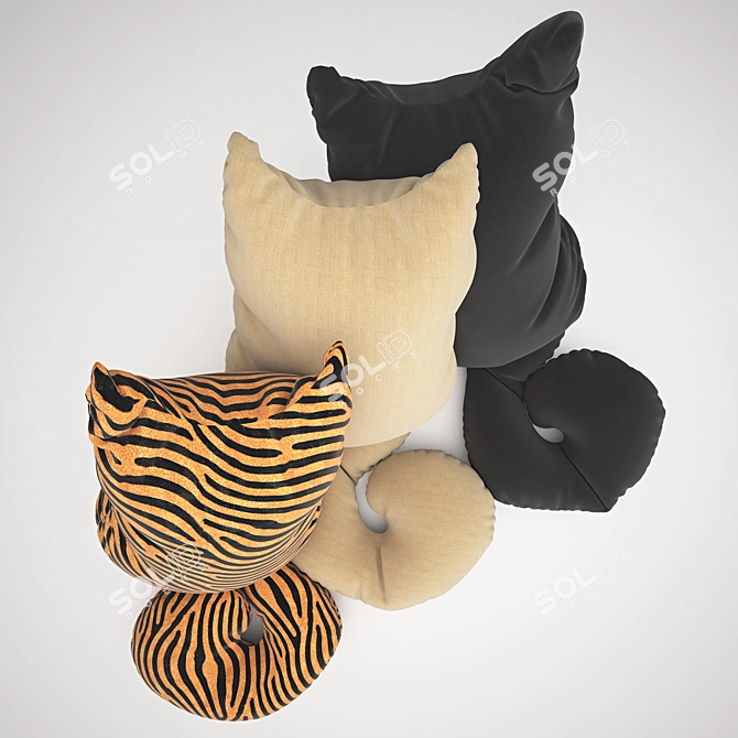 Meow Mood Pillows 3D model image 2