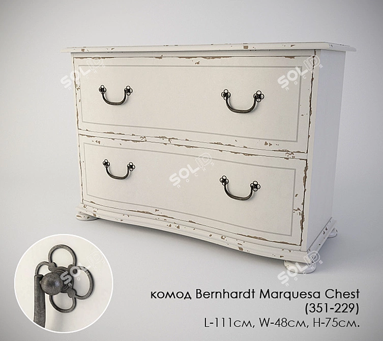 Luxury Bernhardt Marquesa Chest 3D model image 1