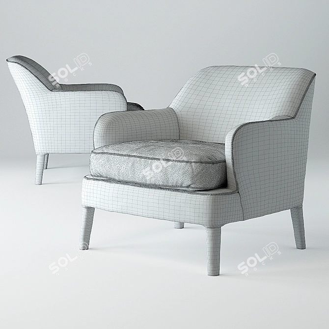 Febo Armchair by Maxalto: Contemporary Design 3D model image 2