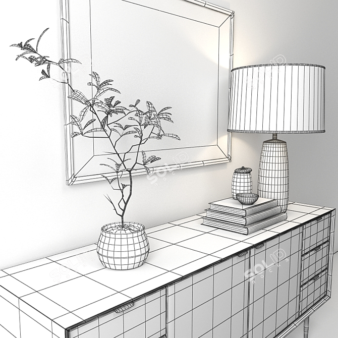 Siena 4: Stylish Stand with Extras 3D model image 3