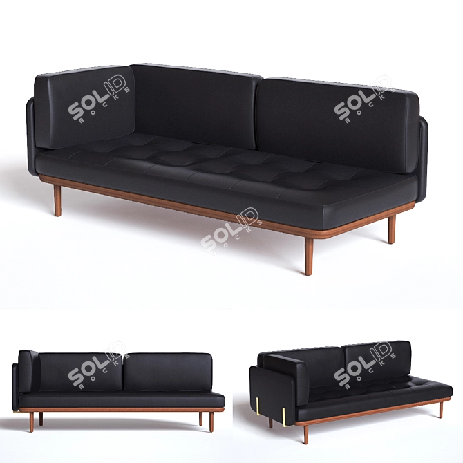 Versatile Two-Sided Utility Sofa 3D model image 1