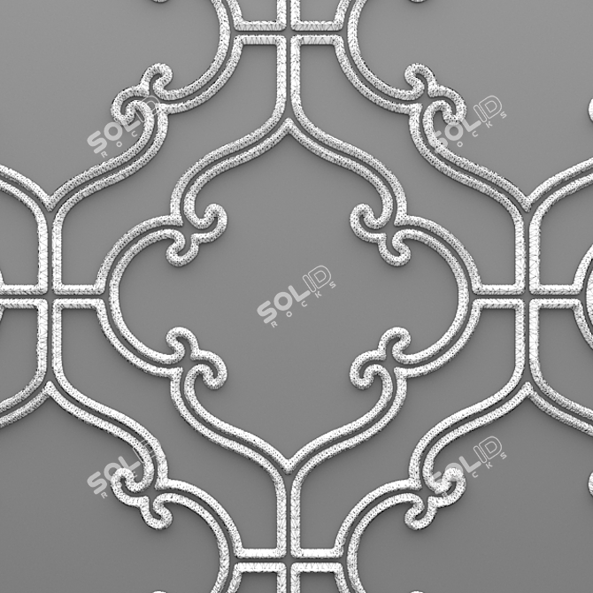 Tile Panel Grille 3D model image 3