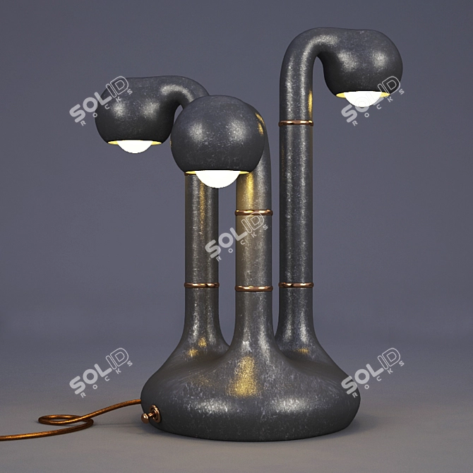 Elegant Entler Ceramic Table Lamps 3D model image 1