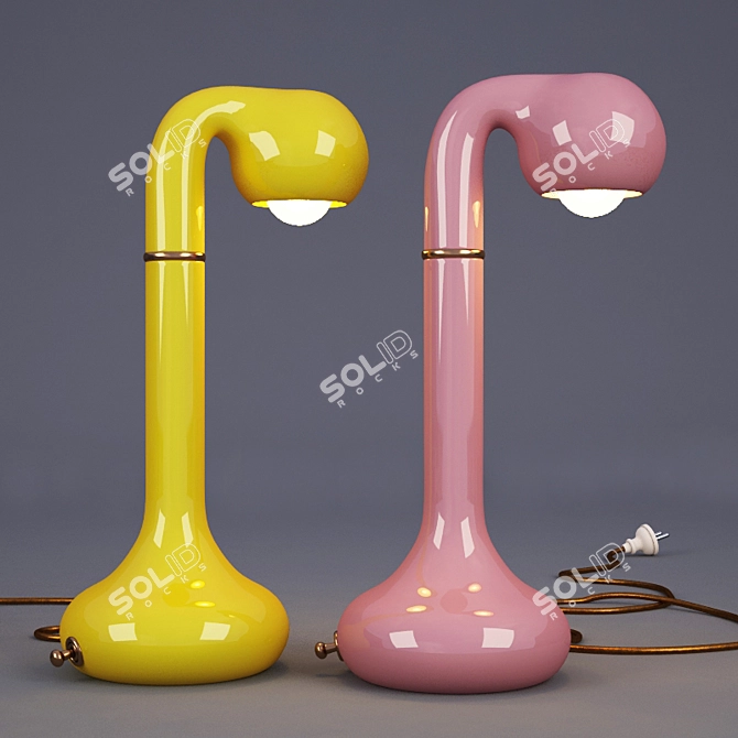 Elegant Entler Ceramic Table Lamps 3D model image 3