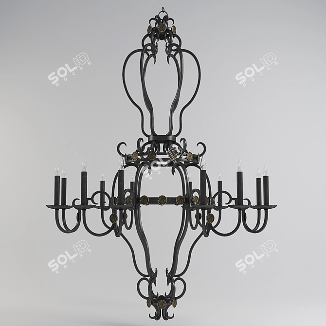 Gotham Multi Bulb Wall Sconce 3D model image 1