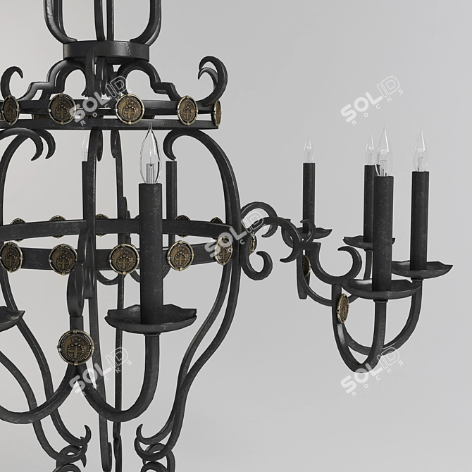 Gotham Multi Bulb Wall Sconce 3D model image 2