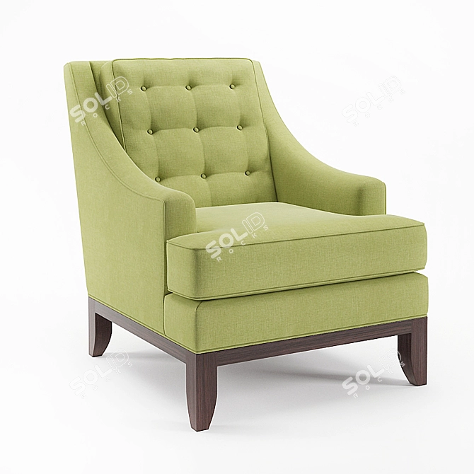 Elegant Fairfield Longue Chair 3D model image 1