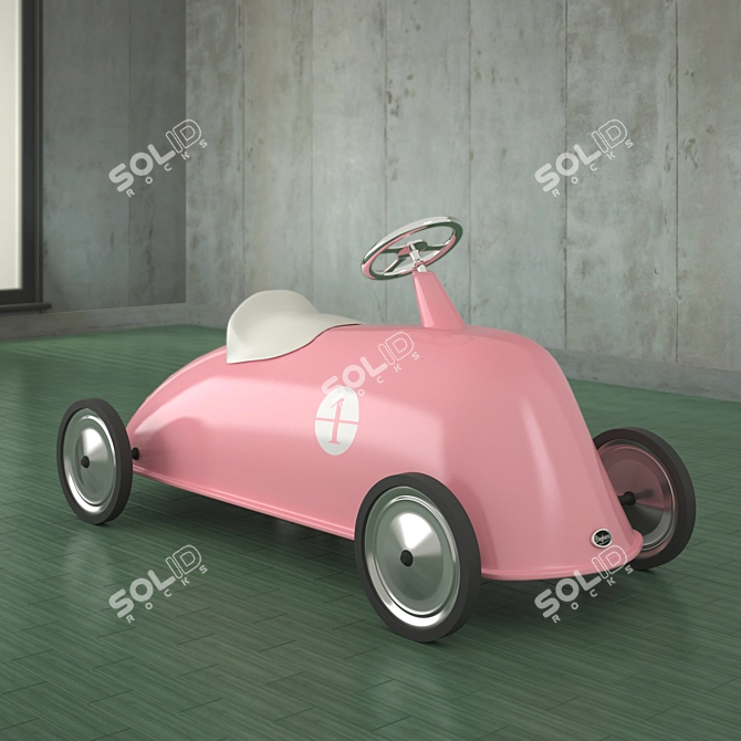 Title: Pink Rider Ride-on Car 3D model image 1