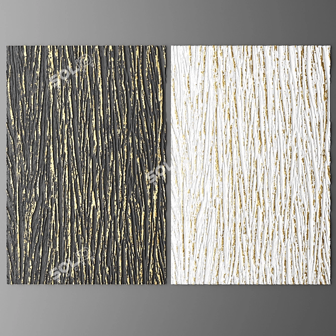 Luxury 3D Wall Panel 3D model image 1