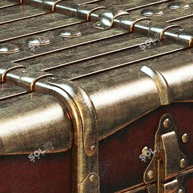 Vintage Treasure Chest 3D model image 3