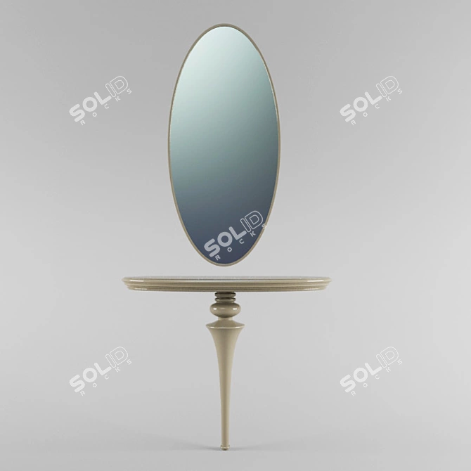 Elegant Mughlai Console 3D model image 1