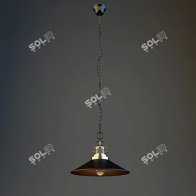 Latura Black Bronze Pendant 3D model image 2