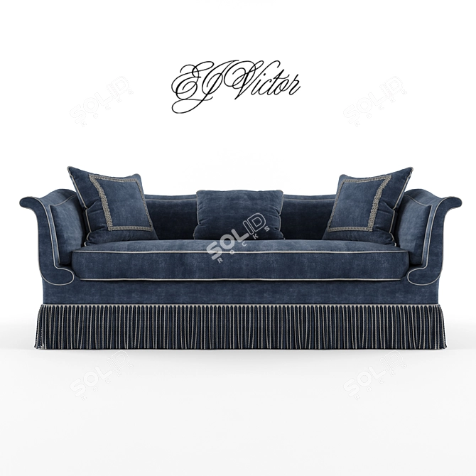 Elegant Julia Gray Belle Epoch Sofa 3D model image 1