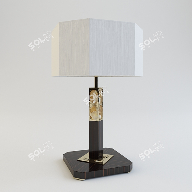 Elegant Arcahorn Table Lamp 3D model image 1