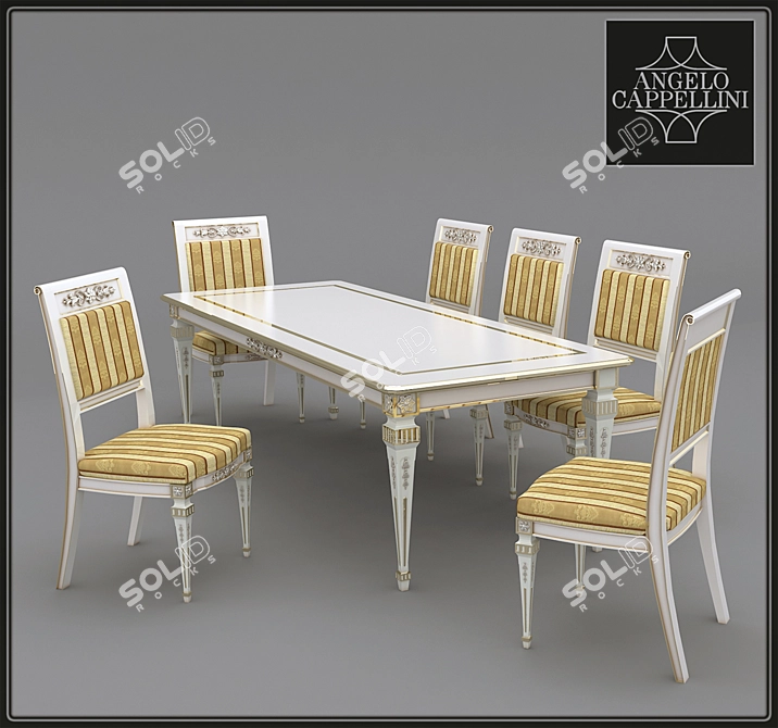 Elegant Angelo Cappellini Set 3D model image 1