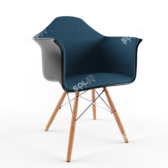 Modern Eames Style DAW Chair 3D model image 2