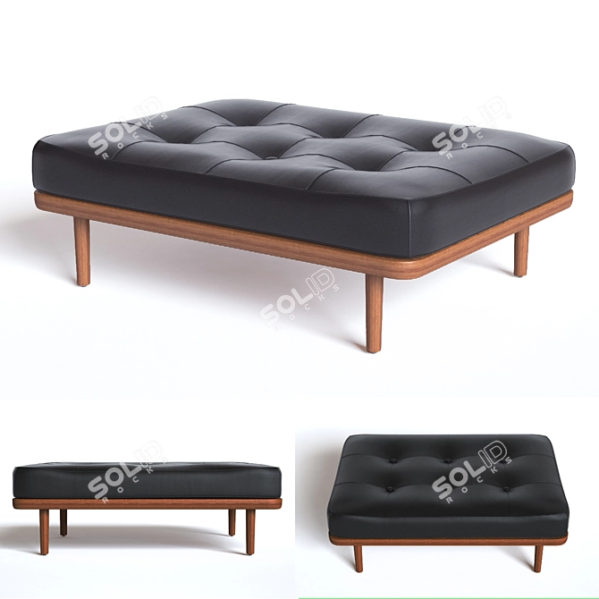 Versatile Ottoman: Stellar Works Utility 3D model image 1