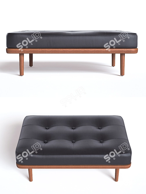 Versatile Ottoman: Stellar Works Utility 3D model image 2