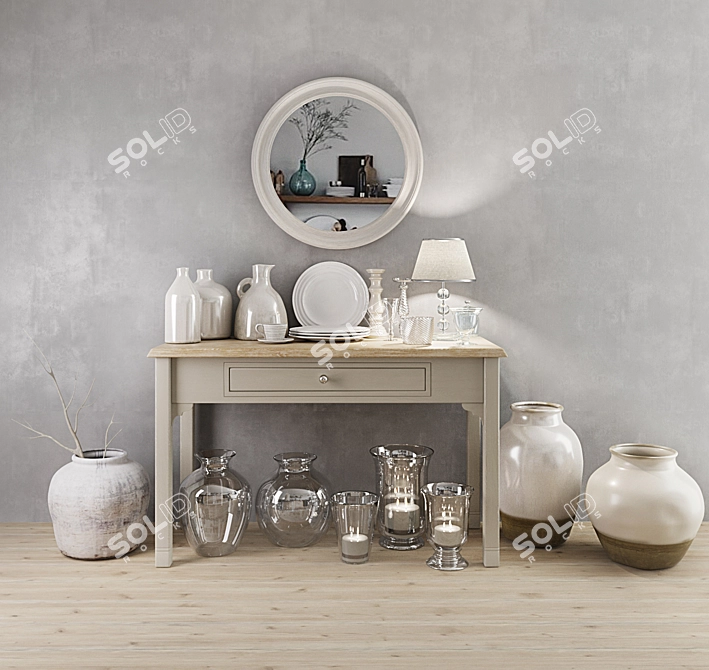 Title: Neptune Decor Set 3D model image 1