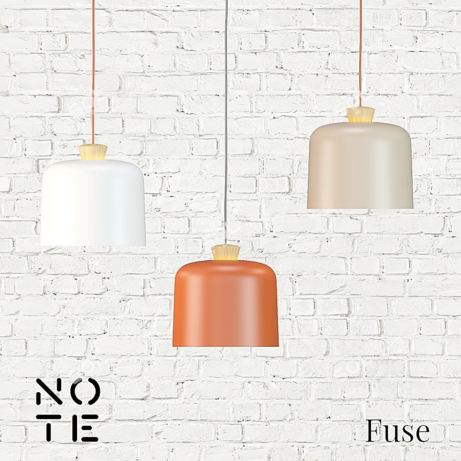 Fusion Porcelain Pendant Lamps 3D model image 1