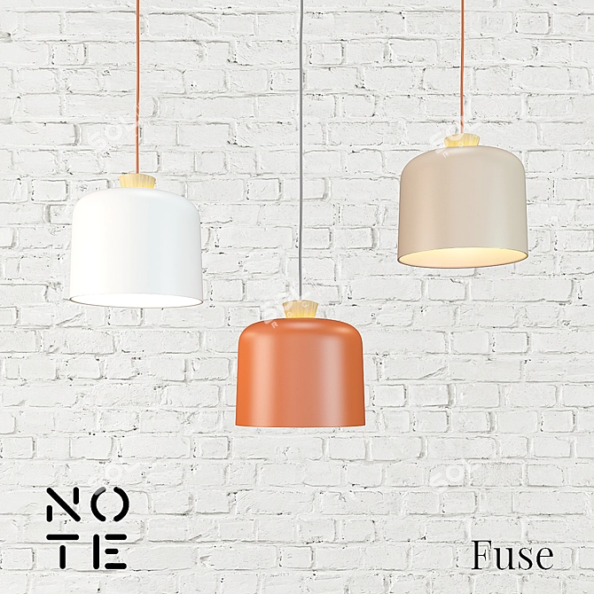 Fusion Porcelain Pendant Lamps 3D model image 2