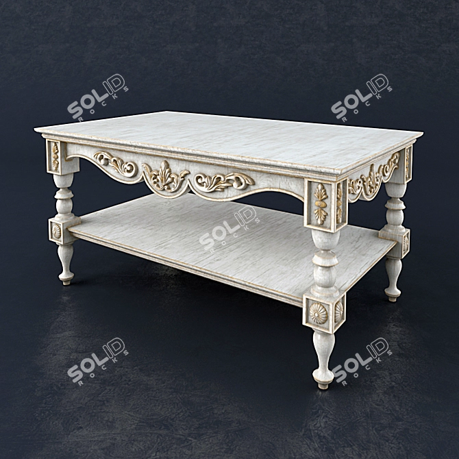 Title: Vintage Classic Coffee Table 3D model image 1