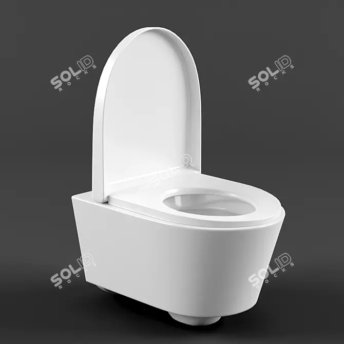 Sanindusa Urb.y 52: Stylish Wall Mounted Toilet 3D model image 1